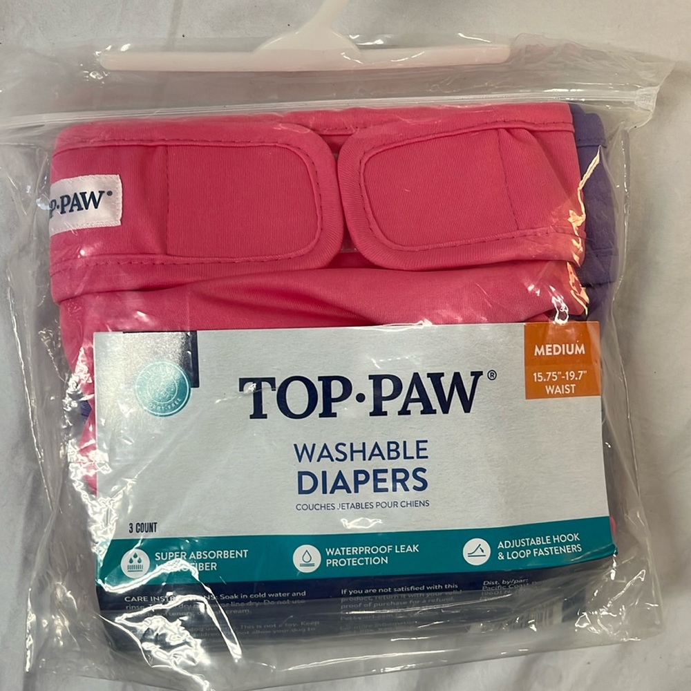 NWT Top Dog diapers, size medium